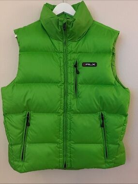 RLX Ralph Lauren Lime Green Quilted Down Vest [KC0920]